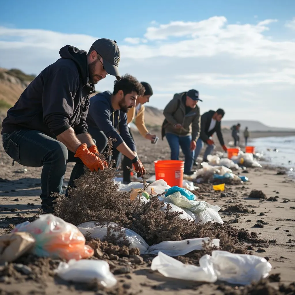 Limpieza de playa comunitaria