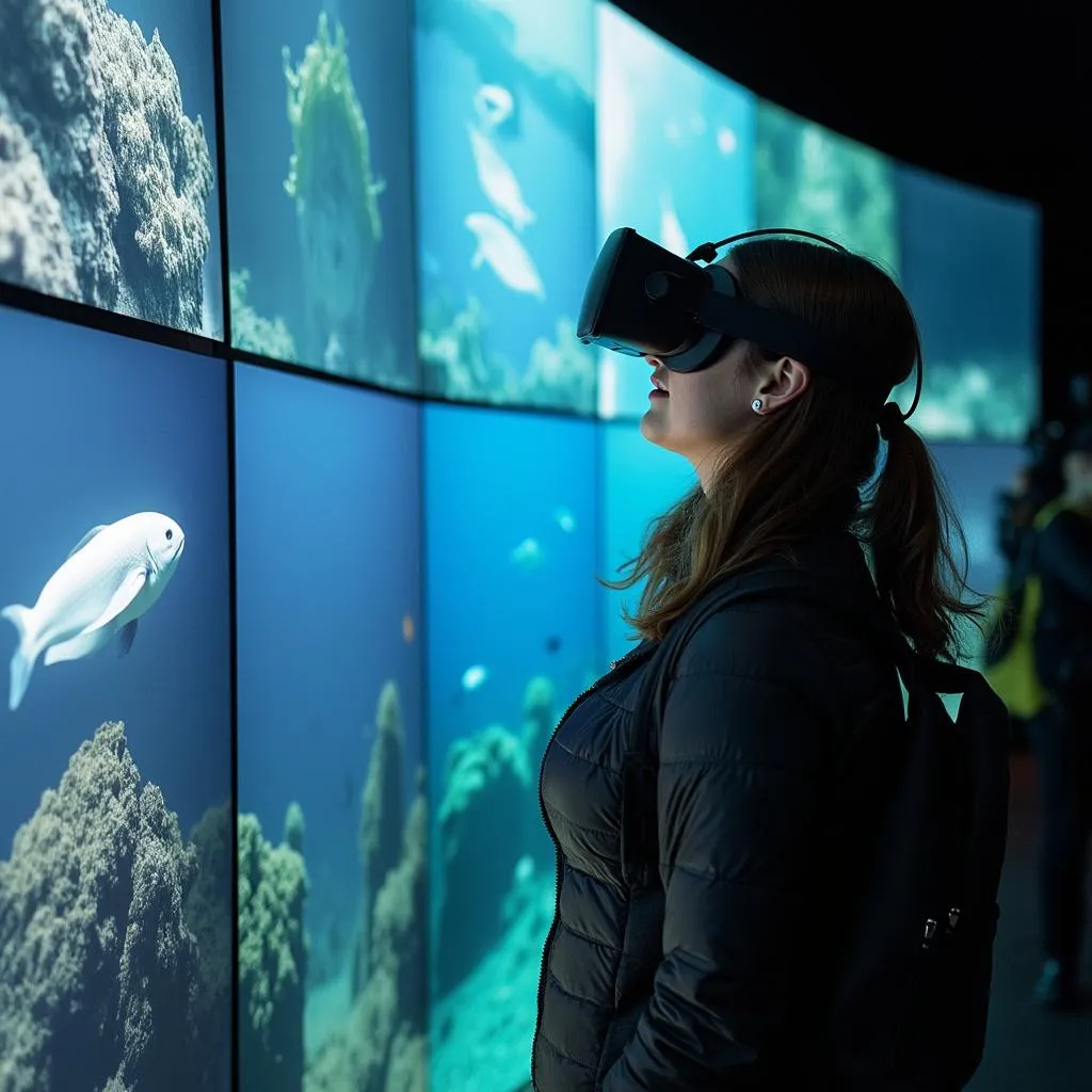 Experiencia de buceo con realidad virtual